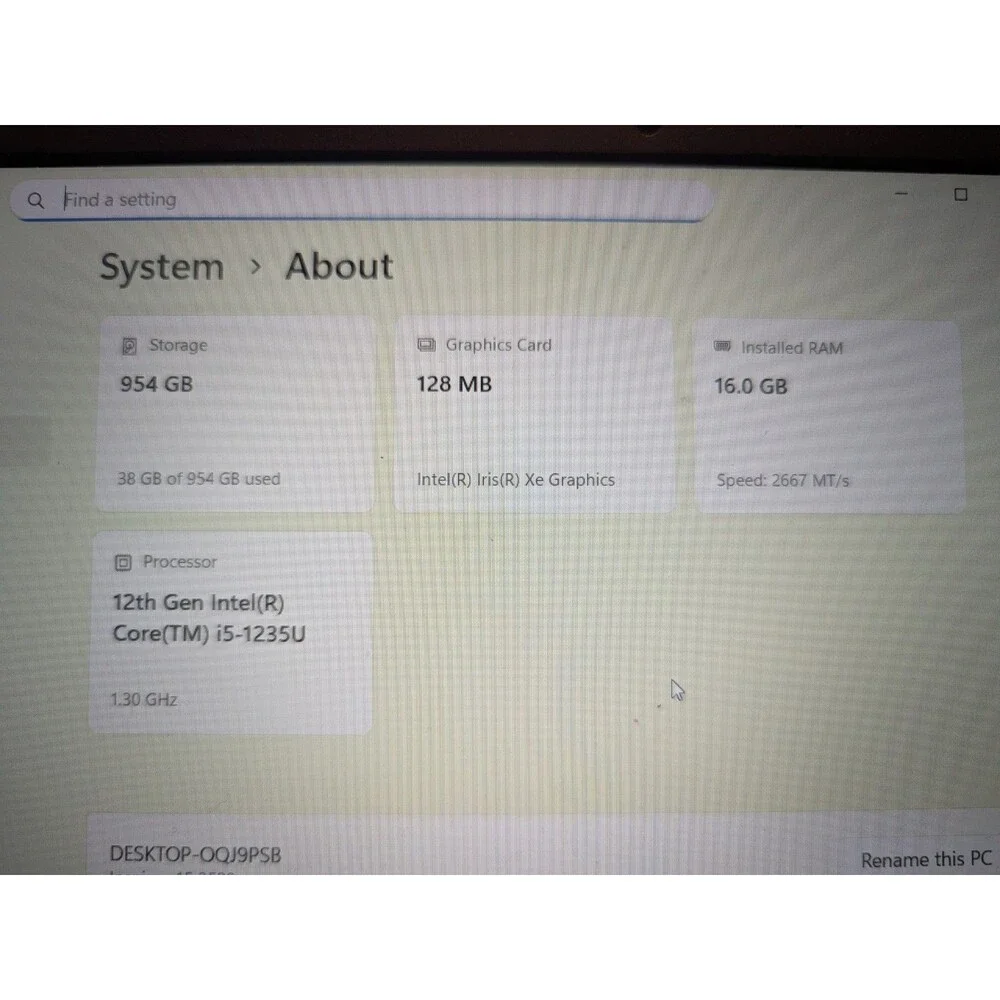 Dell Inspiron 15 3520 Win 11 Core i5-1235U 1.3GHz 16GB RAM - 1TB M.2 NVME 15.6